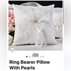 Wedding Ring Bearer Pillow with pearls